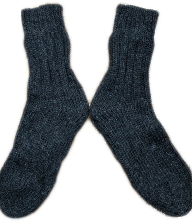 HIRSCH dikke wollen sokken effen DIK 191 12 ANTRACIET