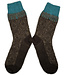 HIRSCH NATUR wollen sokken Noors IJSKRISTAL turquoise bruin 029 207