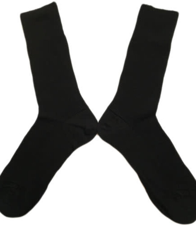 GRODO dunne wollen sokken effen ZWART