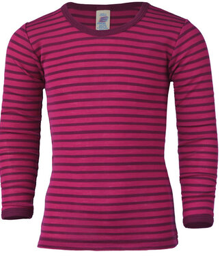 Engel ENGEL longsleeve wol zijde kind GESTREEPT framboos orchidee