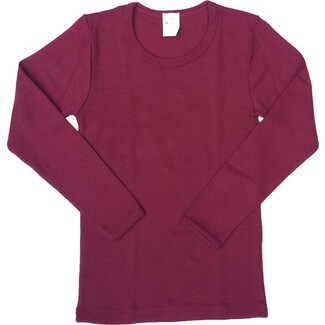 Hocosa HOCOSA longsleeve biologische wol zijde kind BORDEAUX