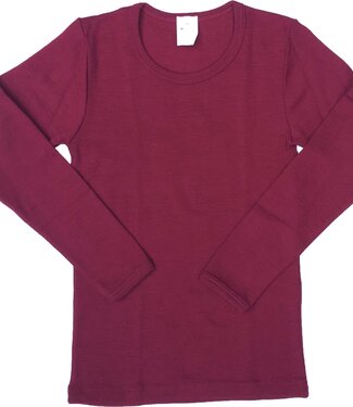 Hocosa HOCOSA longsleeve biologische wol zijde kind BORDEAUX