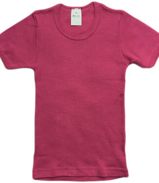 Hocosa HOCOSA shirt korte mouw wol zijde kind FUCHSIA
