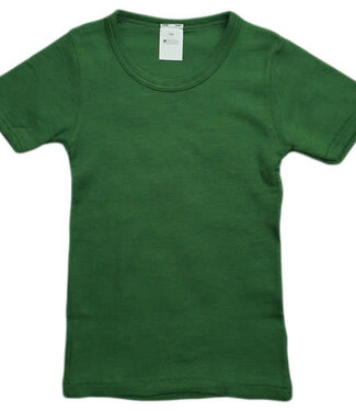 Hocosa HOCOSA shirt korte mouw wol zijde kind GROEN