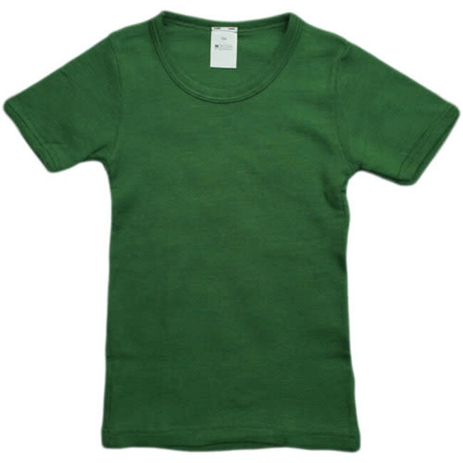 Hocosa - shirt korte mouw wol zijde kind * groen *