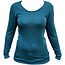 Hocosa - longsleeve wol zijde dames * zeeblauw *