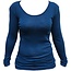 Hocosa - longsleeve wol zijde dames * blauw *