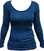 HOCOSA longsleeve van biologische wol zijde dames BLAUW