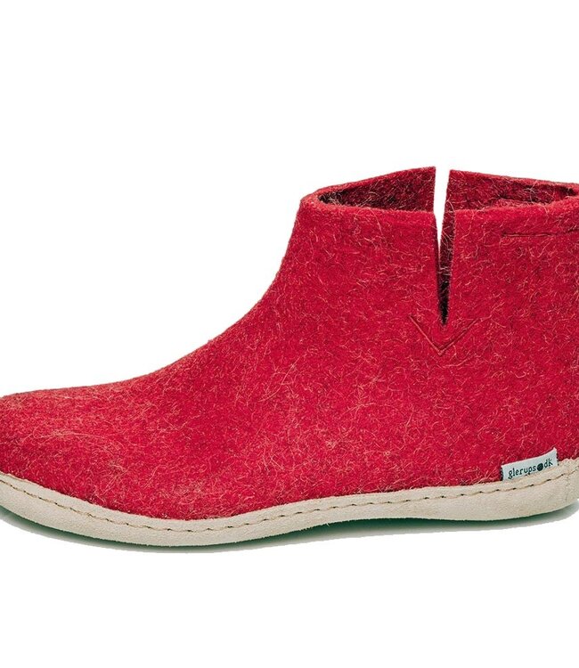 GLERUPS wollen sloffen pantoffels LAARS ROOD