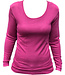 HOCOSA longsleeve van biologische wol zijde dames FUCHSIA