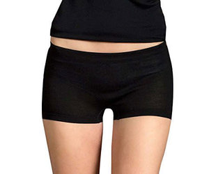 Boxershort in zwart (wol-zijde) Maat XS