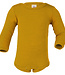 ENGEL baby romper wol zijde met LANGE MOUW effen SAFFRAAN