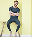 LIVING CRAFTS wol zijde longjohn heren legging PETROL