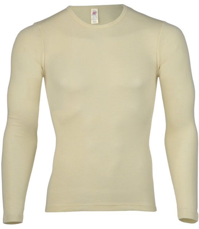 ENGEL Wol zijde LONGSLEEVE HEREN wollen ondergoed NATUREL