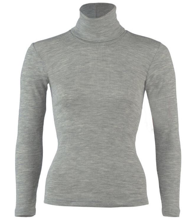 Engel Natur Wol zijde coltrui dames GRIJS biologische wol