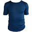 Hocosa shirt korte mouw wol zijde heren * blauw *