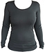 HOCOSA longsleeve van biologische wol zijde dames ANTRACIET