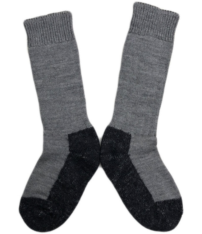 HIRSCH NATUR pure wollen wandel sokken TREKKIES GRIJS 050 12