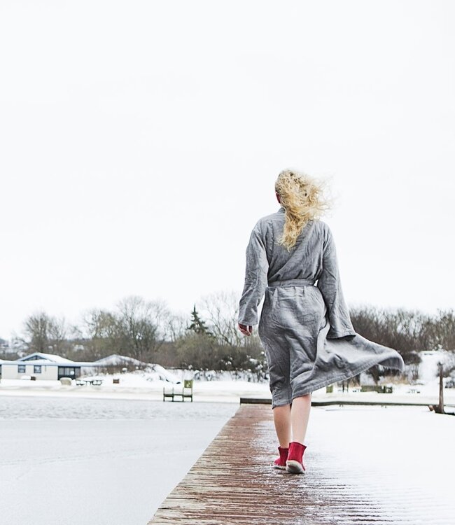 GLERUPS wollen sloffen pantoffels LAARS ROOD