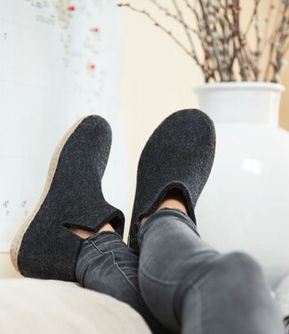 Glerups GLERUPS wollen sloffen pantoffels LAARS CHARCOAL