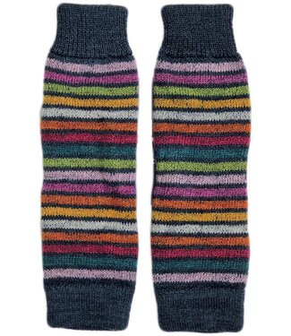 Hirsch Natur HIRSCH wollen kruiphulp beenwarmers voor baby's REGENBOOG blauw 114 09