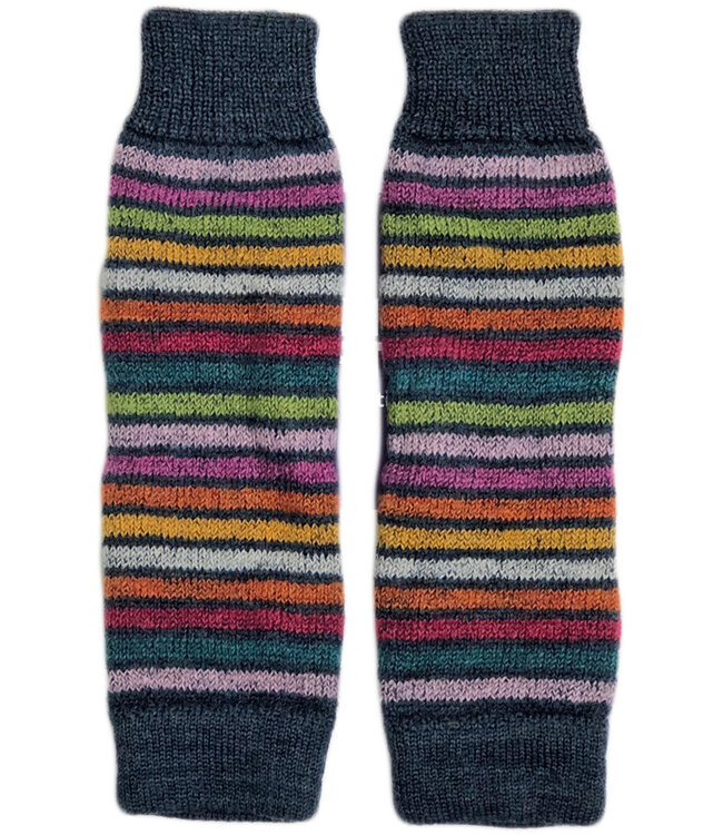 Hirsch Natur wollen kruiphulp beenwarmers REGENBOOG blauw 114 09