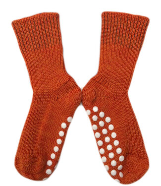 Hirsch Natur Hirsch Natur wollen ANTISLIP sokken kind effen MANGO 782 84