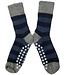 Hirsch Natur HIRSCH wollen ANTISLIP sokken kind GESTREEPT 015s 187 GRIJS BLAUW