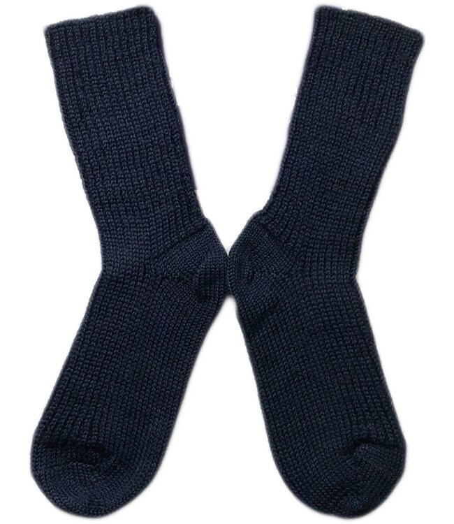 HIRSCH NATUR wollen sokken KIND effen NAVY 781 07