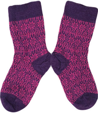 Hirsch Natur Dunne wollen sokken baby Noors 056 125 paars pink