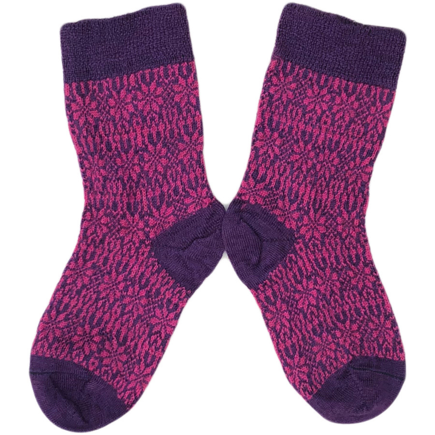 sokken kind Noors paars pink | Natur-el