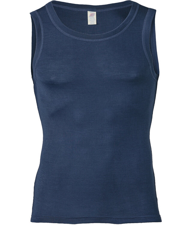 ENGEL hemd biologische wol en zijde heren NAVY