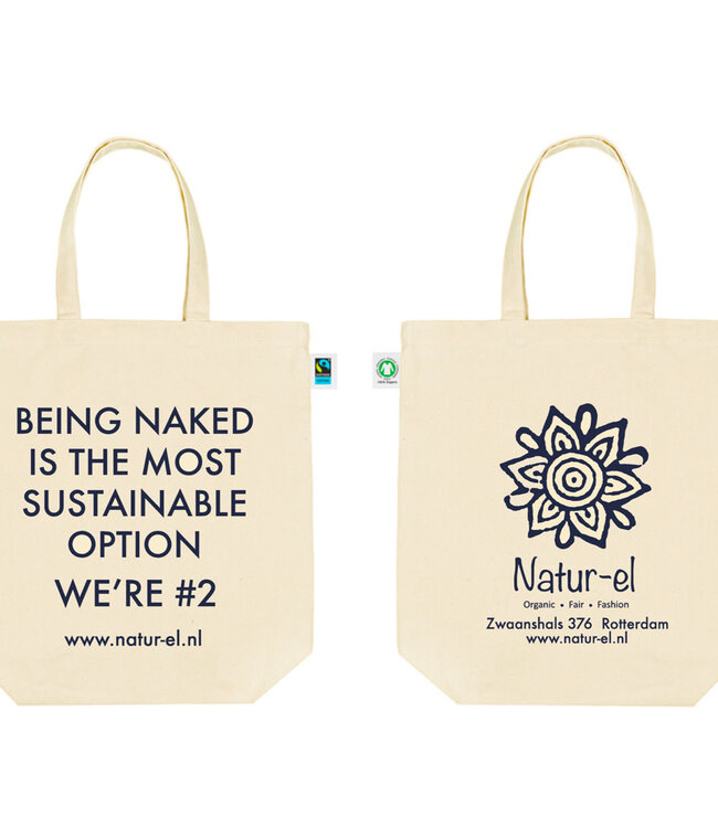 duurzame statement totebag biologisch canvas linnen