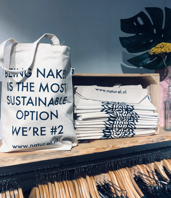 duurzame statement totebag biologisch canvas linnen
