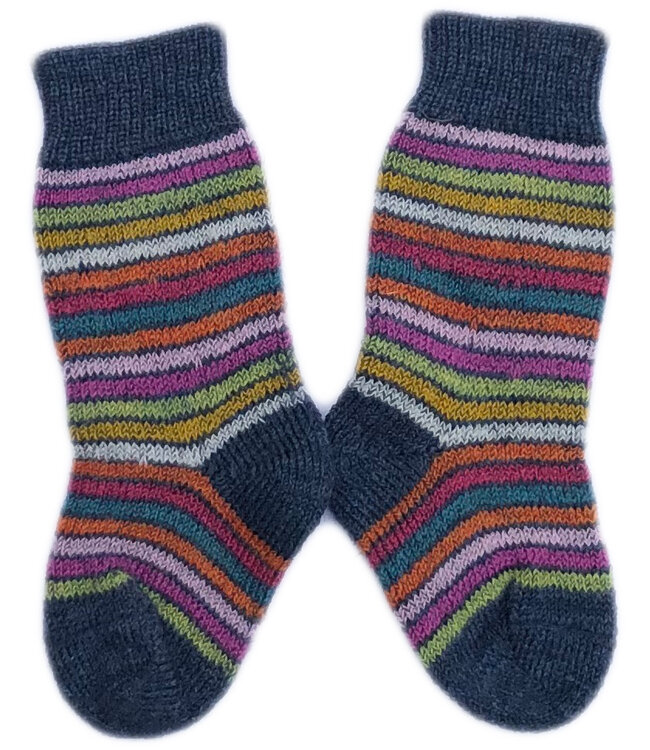 HIRSCH dikke wollen BABY sokken REGENBOOG BLAUW 016k