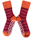 Hirsch Natur HIRSCH wollen ANTISLIP sokken kind GESTREEPT roze mango rood 015s 186