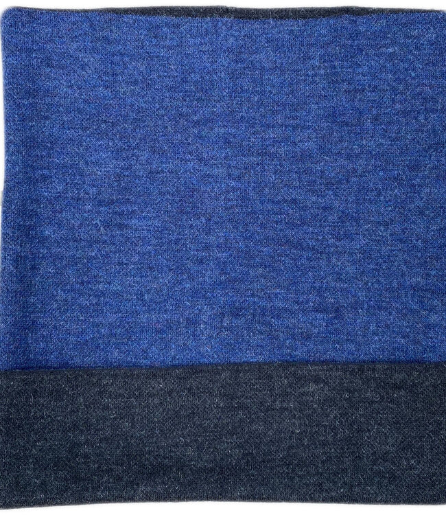 DE COLORES nierwarmer alpaca BLAUW ZWART 86 REVERSIBLE