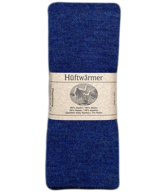 DE COLORES nierwarmer alpaca BLAUW ZWART 86 REVERSIBLE