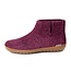 GLERUPS wollen sloffen pantoffels CRANBERRY RUBBER HONEY