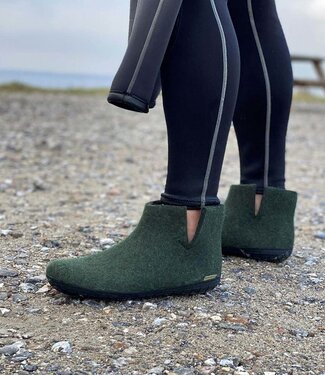 Glerups GLERUPS wollen sloffen pantoffels FOREST RUBBER BLACK