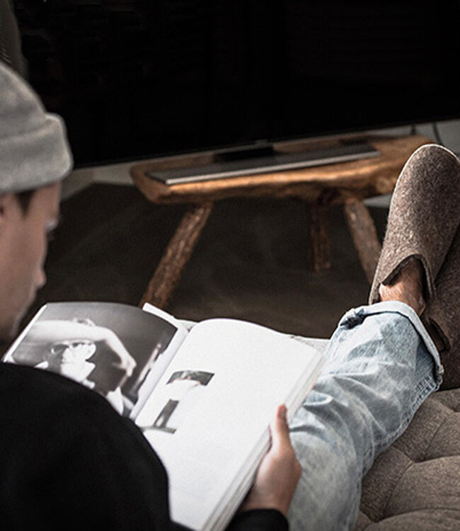 GLERUPS wollen sloffen pantoffels LAARS BRUIN