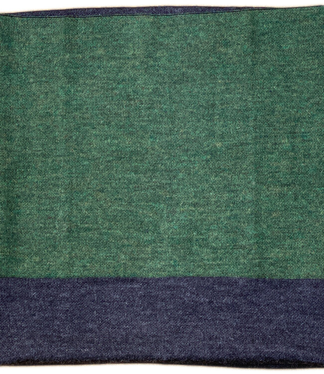 DE COLORES nierwarmer alpaca BOSGROEN ZWART 66 REVERSIBLE