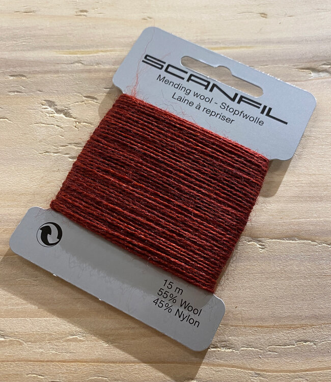 Stopwol voor wollen sokken ROEST ROOD 72