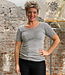 ENGEL Wol zijde dames shirt met korte mouw GRIJS wollen ondergoed