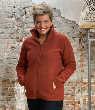 Engel ENGEL NATUR wollen Jas vest dames wolfleece TERRACOTTA