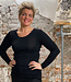 Engel ENGEL Wol zijde longsleeve dames ZWART MET KANT wollen ondergoed