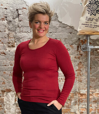 Engel Engel Natur Wol zijde longsleeve dames MALVE wollen ondergoed