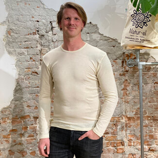 Engel ENGEL Wol zijde LONGSLEEVE HEREN wollen ondergoed NATUREL