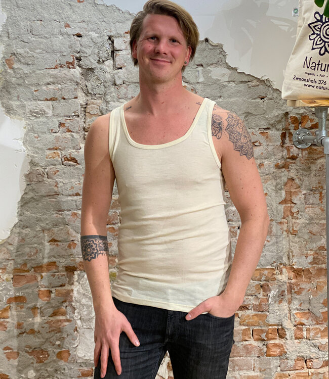 ENGEL hemd biologische wol en zijde heren NATUREL