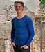 HOCOSA longsleeve van biologische wol zijde heren BLAUW